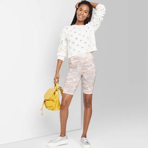 NWT Women's High-Rise Bike Shorts - Wild Fable